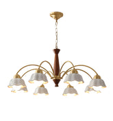Swedish Modern Brass Chandelier